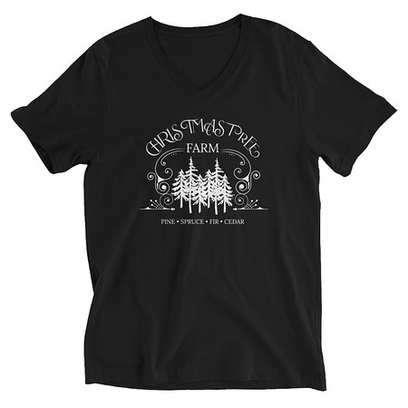 [ID: 223-G377] Christmas Tree Farm Unisex V-Neck Tee