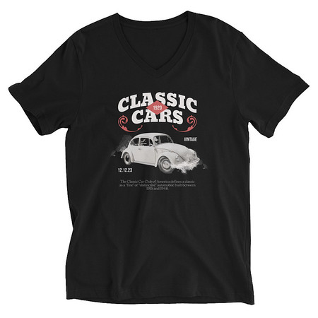 [ID: 223-G382] Classic Cars Unisex V-Neck Tee