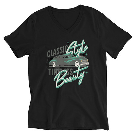 [ID: 223-G386] Classic Style Timeless Beauty Unisex V-Neck Tee