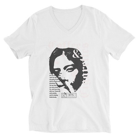 [ID: 223-G392] Coffee & Cigarettes Unisex V-Neck Tee