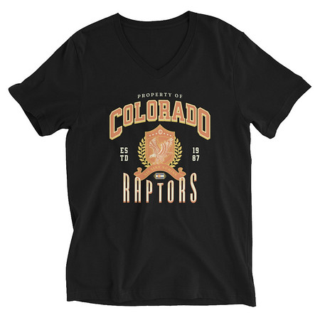 [ID: 223-G407] Colorado Raptors - Rugby Sports Team Unisex V-Neck Tee