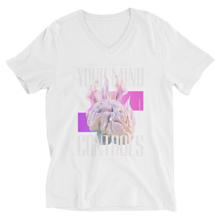 [ID: 223-G414] Control your Mind Unisex V-Neck Tee