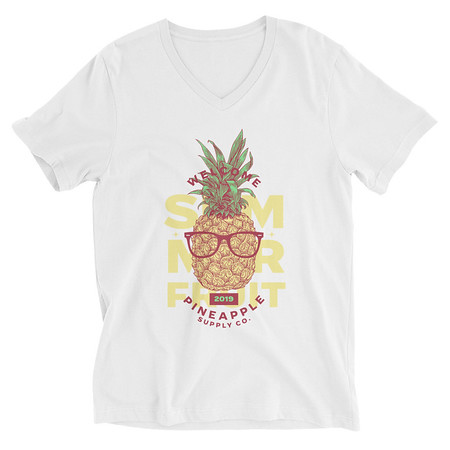 [ID: 223-G417] Cool Pineapple - Tropical Fruit Unisex V-Neck Tee