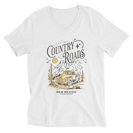 [ID: 223-G427] Country Roads - Wild West Unisex V-Neck Tee