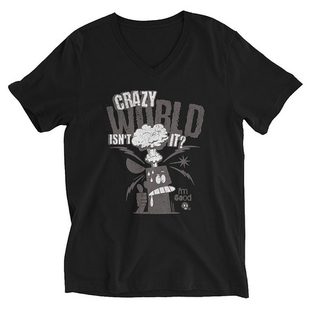[ID: 223-G430] Crazy World Unisex V-Neck Tee