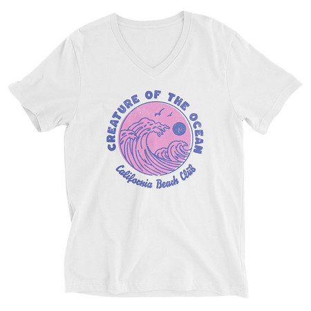 [ID: 223-G435] Creature of the Ocean Unisex V-Neck Tee