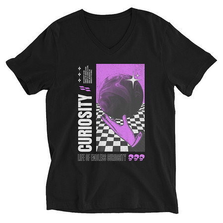 [ID: 223-G442] Curiosity Streetwear Unisex V-Neck Tee