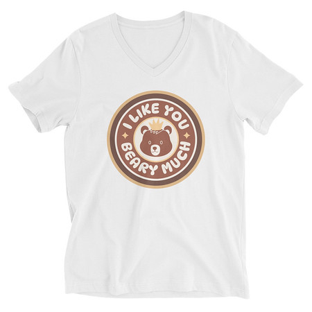 [ID: 223-G450] Cute Bear - AI Unisex V-Neck Tee