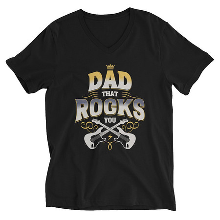 [ID: 223-G460] Dad That Rocks You - Electric Guitar Unisex V-Neck Tee