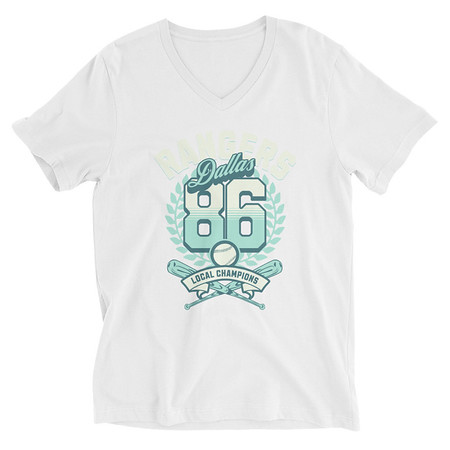 [ID: 223-G464] Dallas Rangers - Old School Sports Unisex V-Neck Tee