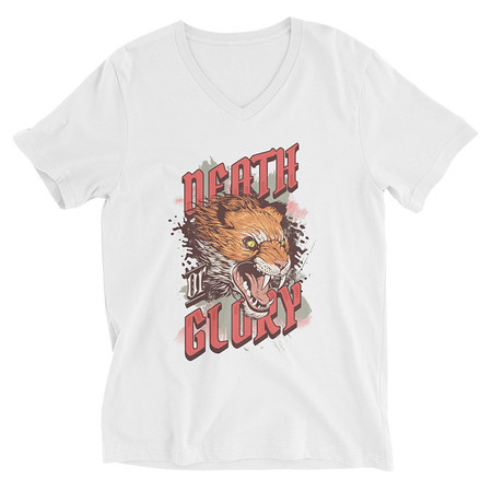 [ID: 223-G479] Death or Glory - Fierce Animal Unisex V-Neck Tee