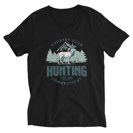 [ID: 223-G483] Deer Hunting Country Club  Unisex V-Neck Tee