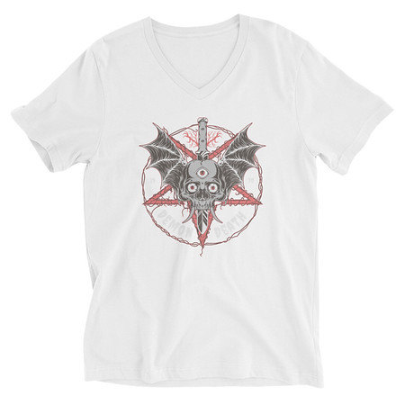 [ID: 223-G486] DEMON DEATH Unisex V-Neck Tee