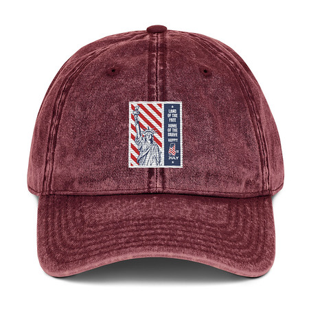 [ID: 327-G8] 4th of July Vintage Cap