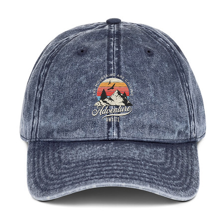 [ID: 327-G27] Adventure Await - Wilderness Camping Vintage Cap