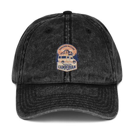 [ID: 327-G29] Adventure Campervan - Outdoor Vintage Cap