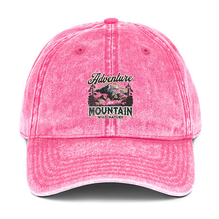 [ID: 327-G31] Adventure Mountain Wild Nature Vintage Cap