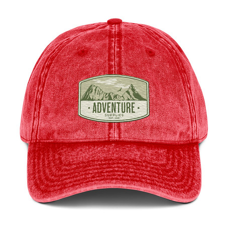 [ID: 327-G32] Adventure Supplies - Mountain Vintage Cap