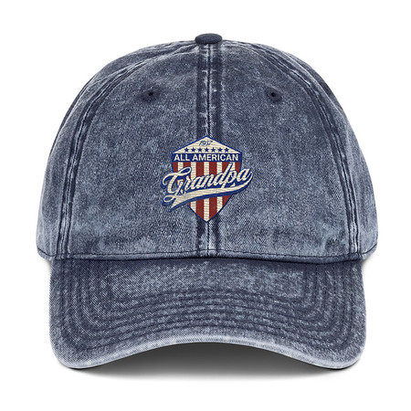 [ID: 327-G41] all american grandpa Vintage Cap