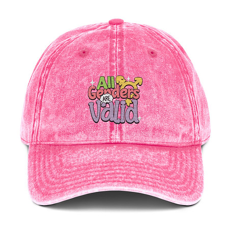 [ID: 327-G45] All Genders are Valid Vintage Cap