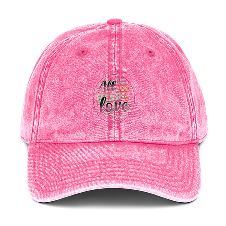 [ID: 327-G51] All you Need is Love - Valentines Day Vintage Cap
