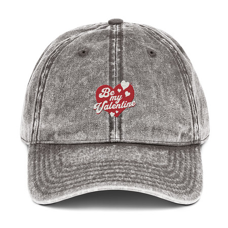 [ID: 327-G158] Be my Valentine - Love Heart Vintage Cap
