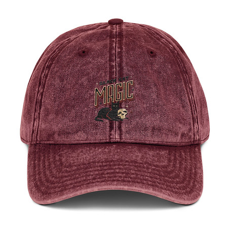 [ID: 327-G214] Black Cat Magic Vintage Cap