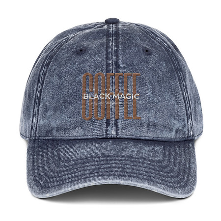 [ID: 327-G226] Black Magic - Minimal Modern Coffee Quote Vintage Cap
