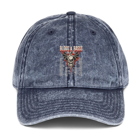 [ID: 327-G236] Blood & Basss - Snake and Skull Vintage Cap