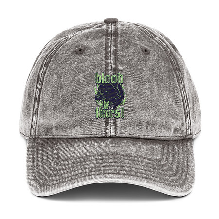 [ID: 327-G238] Blood Thirst - Neon Dog Vintage Cap