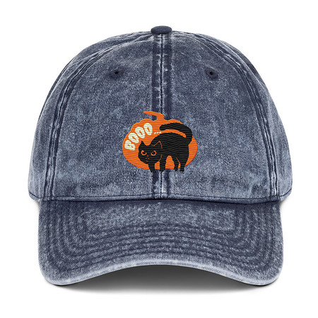 [ID: 327-G251] Boo - Scay Cute Cat Vintage Cap