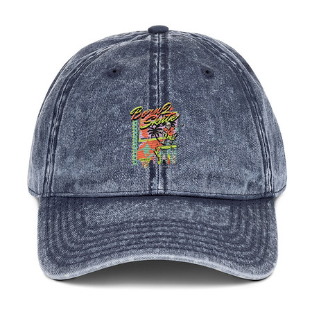 [ID: 327-G256] Born 2 Skate - Retro Skeleton Vintage Cap