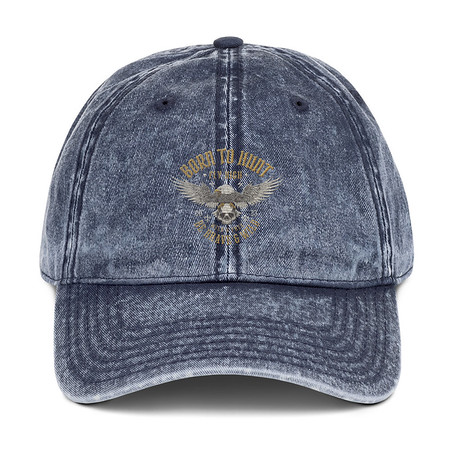 [ID: 327-G267] BORN TO HUNT- BE BRAVE & WILD Vintage Cap