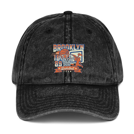 [ID: 327-G290] Brooklyn Basketball Team - Athletic Sports Vintage Cap