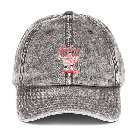 [ID: 327-G296] Burger Mascot Vintage Cap