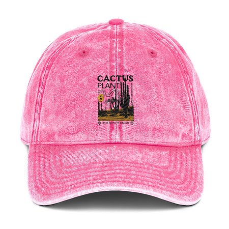 [ID: 327-G304] Cacus Plant - Desert Vintage Cap