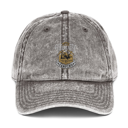 [ID: 327-G325] Camping Emblem Vintage Cap