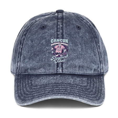 [ID: 327-G330] Cancun Positive Vibes Vintage Cap