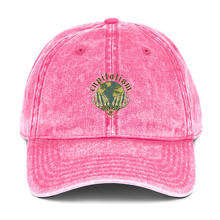 [ID: 327-G333] Capitalism - Earth Vintage Cap