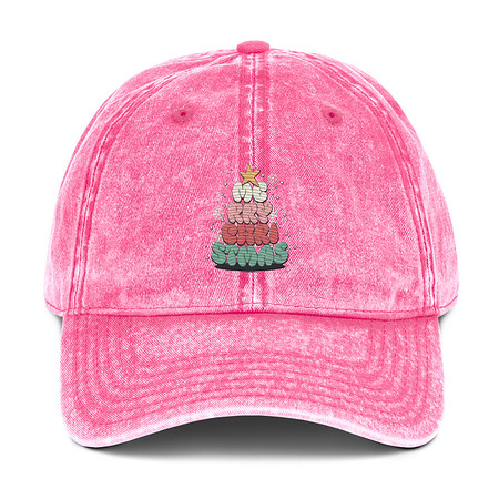 [ID: 327-G334] Cartoony Christmas Tree Vintage Cap