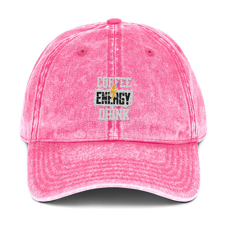 [ID: 327-G400] Coffee Energy Drink - Grunge Bolt Vintage Cap