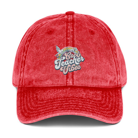 [ID: 327-G418] Cool Teacher Vibes Vintage Cap