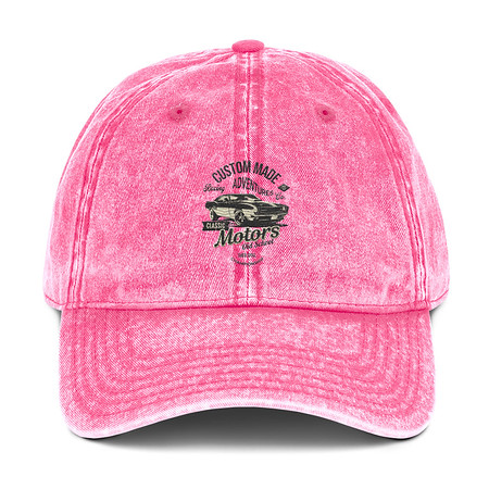 [ID: 327-G444] Custom Made Adventures Motors Old School Vintage Cap