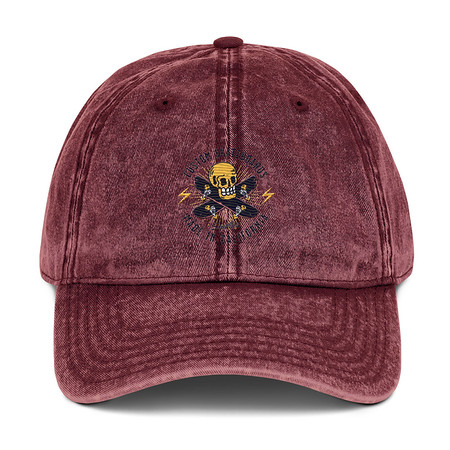 [ID: 327-G446] Custom Skateboards - Skull Vintage Cap