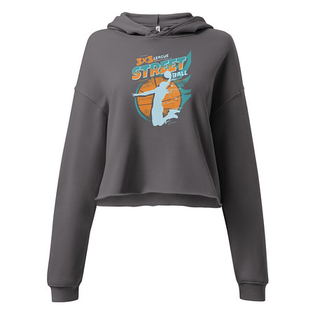 [ID: 317-G6] 3x3 Basketball League Women's Cropped Hoodie