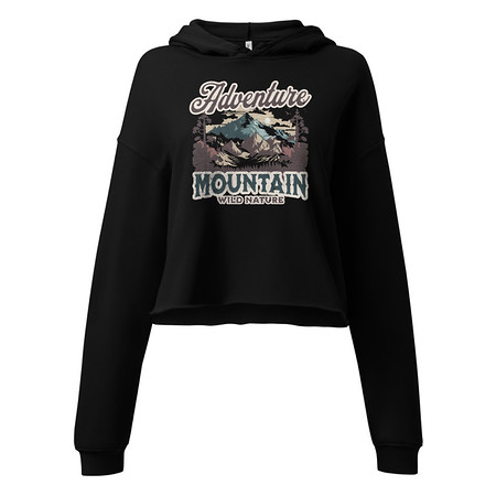 [ID: 317-G31] Adventure Mountain Wild Nature Women's Cropped Hoodie