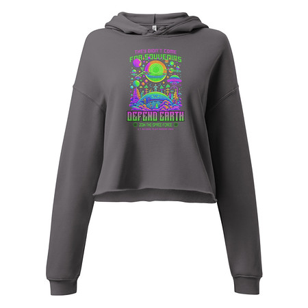 [ID: 317-G38] Alien Invasion Women's Cropped Hoodie