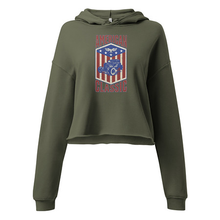 [ID: 317-G66] american classic Women's Cropped Hoodie