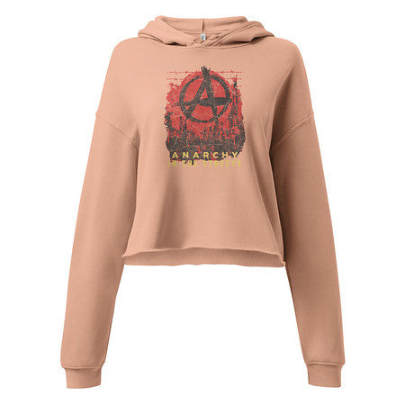 [ID: 317-G78] Anarchy In The Street Women's Cropped Hoodie