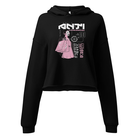 [ID: 317-G91] Anti Consumerism - Futuristic Women's Cropped Hoodie